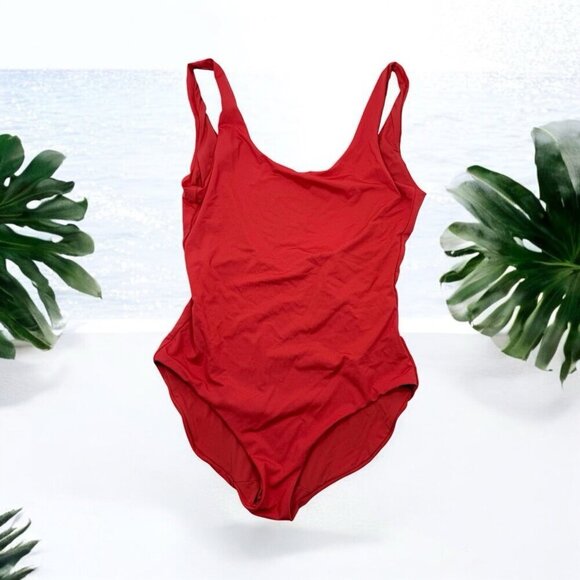 Onia Kelly Scoop Neck One Piece Swimsuit in Cayenne Size Medium NWT - Picture 3 of 9